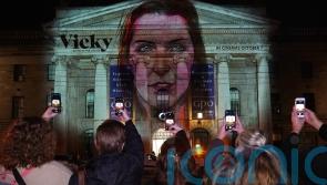 Image of Kilkenny campaigner Vicky Phelan projected on Dublin GPO ahead of film release