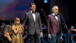 Andrea Bocelli performs alongside son and daughter at O2 Arena show