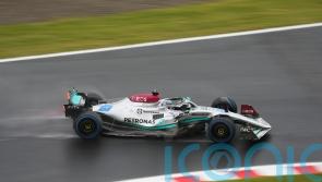 George Russell leads Lewis Hamilton in Mercedes one-two during Japan GP practice