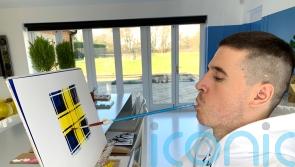 Artist who paints with his mouth unveils artwork inspired by ‘hero’ Doddie Weir