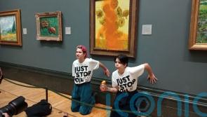 Pair in court accused of criminal damage to frame of Van Gogh’s Sunflowers