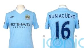 Shirt worn by Sergio Aguero when he scored title-winning goal set for auction