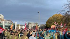Firefighters demonstrate outside Scottish Parliament over pay and cuts