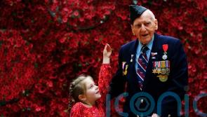 Royal British Legion launches annual poppy appeal with wall of poppies