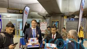 Rishi Sunak surprises commuters as he sells poppies in Westminster Tube station
