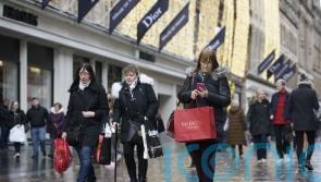 Shopper footfall up but still below pre-pandemic levels