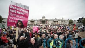 Thousands join central London protest to demand general election