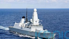 Naval destroyer sailors rescue crew of yacht sinking off the Isle of Wight