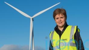 Sturgeon hails potential of renewables as tallest wind turbines linked to grid