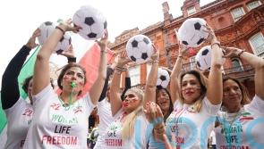 Protests against human rights abuses staged in London ahead of World Cup