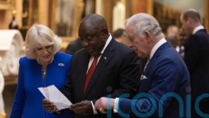 King and South African leader voice mutual admiration for Mandela