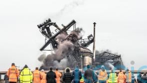 Demolition of giant Redcar blast furnace changes skyline in North East