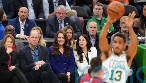 William and Kate sit courtside at NBA as race row overshadows Earthshot tour