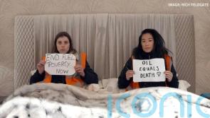 Just Stop Oil activists lie in Harrods bed as fuel poverty protests sweep UK