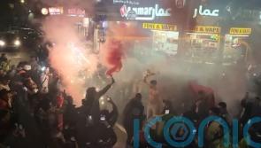 Morocco fans celebrate World Cup win with dancing and singing on London streets