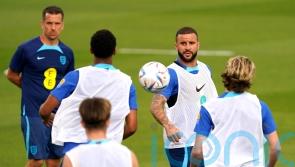 Today at the World Cup: Kyle Walker getting ready to stop Kylian Mbappe