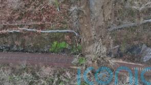 Engineers assessing damage caused by landslide near Falls of Cruachan