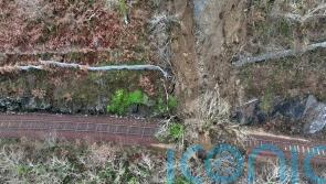 Railyway line to reopen after 100 tonnes of debris fell on to track