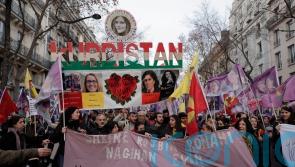 Kurds from around Europe demonstrate over killings in Paris