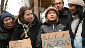German village clearance continues as Greta Thunberg visits site