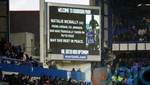 Tribute paid to Natalie McNally before Everton game with Southampton