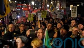 Protesters brave freeze to demonstrate against controversial strikes Bill