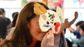 Princess of Wales becomes masked lady as she plays with youngsters at nursery