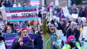 Trans community and supporters stage protest outside Scotland Office