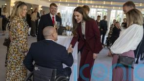 Louis ‘mad about rugby’, Kate reveals as she meets wheelchair World Cup winners