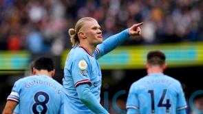 Erling Haaland treble helps Manchester City keep pressure on Arsenal