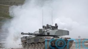 Ukrainian soldiers pictured arriving in UK for tank training