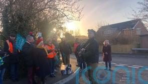 Billy Bragg performs There Is Power In A Union at Dorset school picket line
