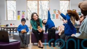 Kate talks to children about teddies, ice-cream and support from friends