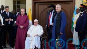 Pope lands in South Sudan to urge peace as fighting kills 27