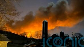 Residents evacuated as train derailment causes large fire in Ohio