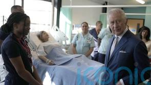 The King tours pioneering hospital training wards on university visit