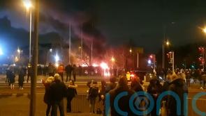 Missiles hurled and police van damaged during protest over refugees