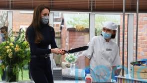 ‘Definitely don’t eat that one’ – Kate tries her hand at making pancakes