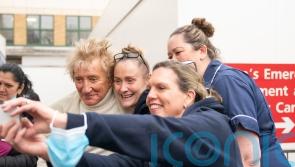 Sir Rod Stewart visits NHS hospital where he paid for patients’ scans