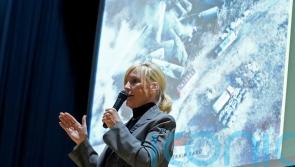 Erin Brockovich warns Ohio town of dangers after fiery train derailment