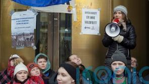 Greta Thunberg joins protest over wind farm on land used by reindeer herders