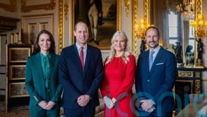 William and Kate meet business leaders with Norway’s Crown Prince and Princess