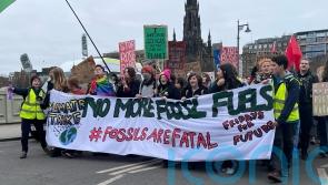 Activists halt traffic in Edinburgh as part of global climate strike
