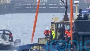 Tugboat raised from riverbed after operation in Firth of Clyde