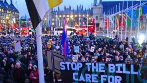 Protesters say refugees always welcome at rally against Migration Bill