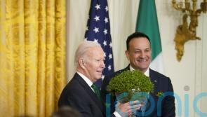 Varadkar presents Joe Biden with shamrock bowl in St Patrick’s Day finale
