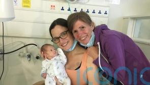Baby diagnosed with leukaemia at just eight hours old celebrates going into remission after ‘world stopped’ for parents