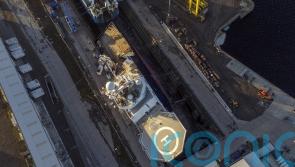 Seven still in hospital after US Navy research ship toppled in dry dock