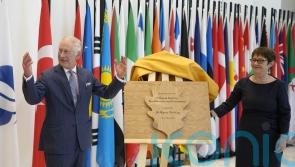 King speaks of desire to visit Ukraine at opening of EBRD headquarters