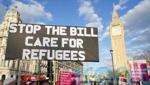 Hundreds join protest against migration Bill outside Parliament